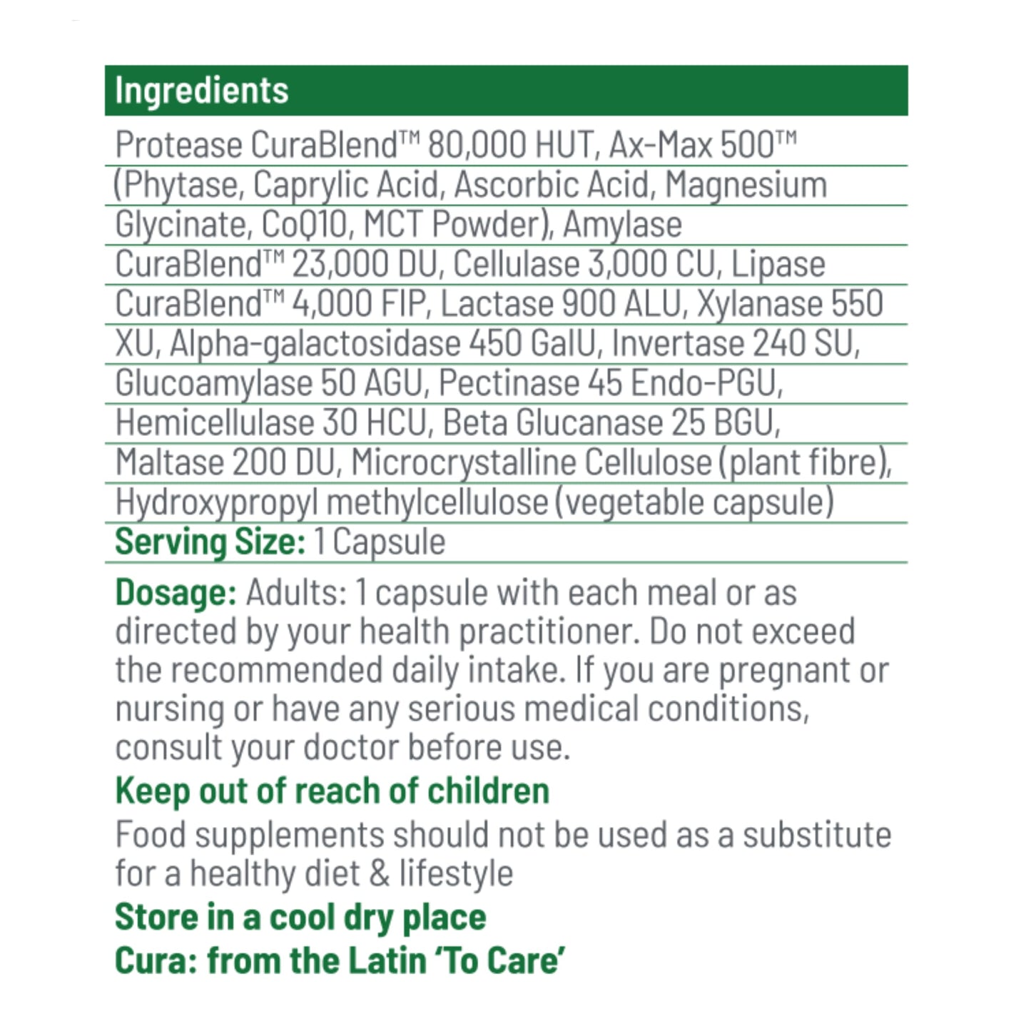 Cura Nutrition CURA NUTRITION - CuraZyme Ultra (90 Capsules) | for Sensitive Stomachs, Nutrient Supplements,Advanced Digestive Enzymes Supplement Blend, Gut Health Supplement, Easy Digest, Digestion Relief