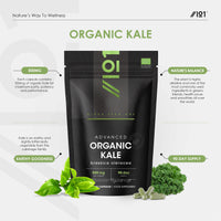 ALPHA01 Organic Kale 500mg – High Strength Brassica Oleracea Supplement – 90 Vegan Capsules (3 Month Supply) – Resealable and Recyclable Pouch – by Alpha01