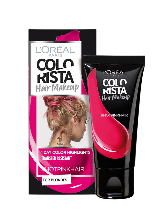 L'Oreal L'Oréal Paris Colorista Hair Makeup Temporary Hair Colour for Hot Pink Blondes 30 ml Pack of 2