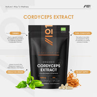 ALPHA01 Organic Cordyceps Mushroom Extract 7500mg – High Strength Polysaccharides Supplement – 90 Vegan Capsules (3 Months Supply) – Resealable and Recyclable Pouch – by Alpha01