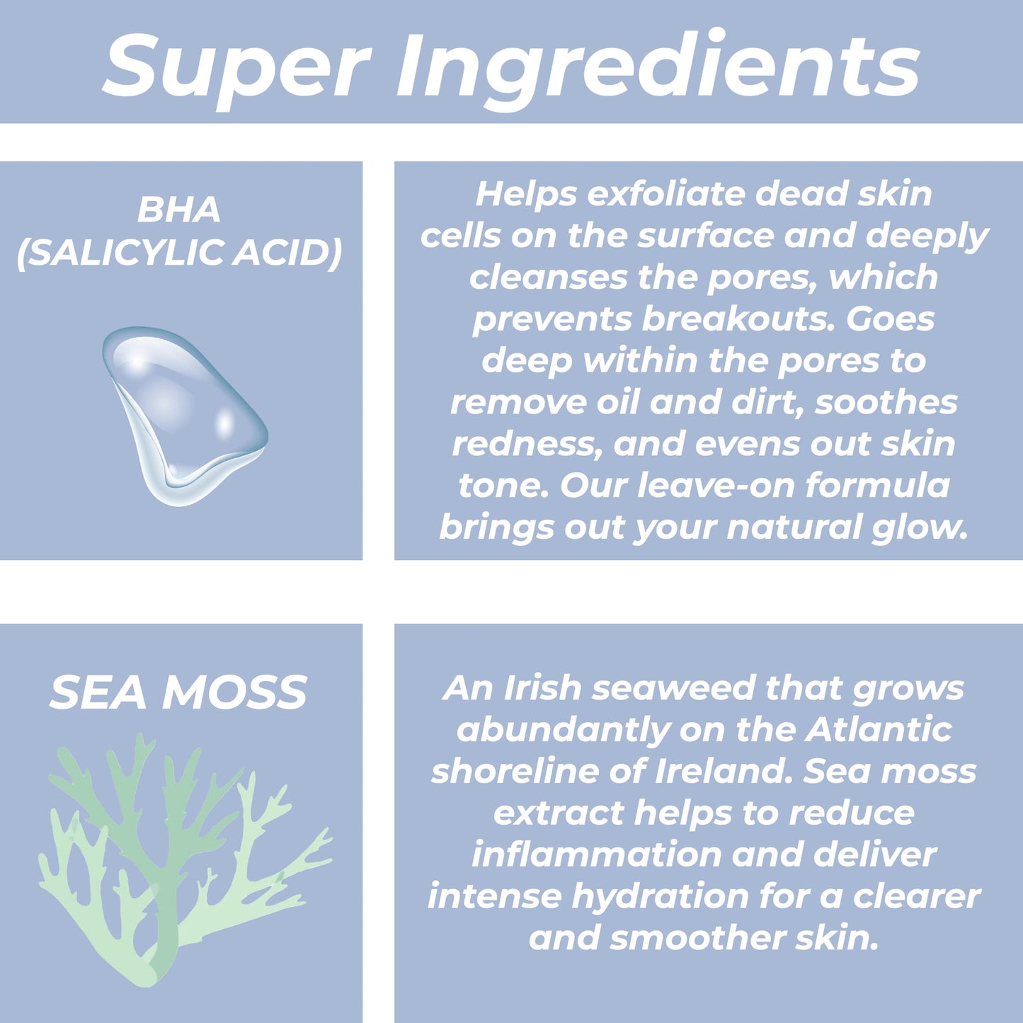 Nature Spell 2% BHA Liquid Exfoliant - Salicylic Acid Skin Perfecting Tonic 30ml Infused with Sea Moss Face Exfoliating Peel Prevent Breakouts and Minimise Pores - Made in the UK