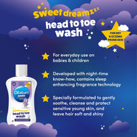 Oilatum Junior Sweet Dreamz Head to Toe Wash 300ml, with sleep enhancing technology for babies and children with dry, sensitive and eczema-prone skin