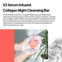 PhLab Collagen Night Soap Bar, Skin Calming Cleasing Bar, Improves Skin Elasticity, Renewed and Firming Skin, 50gr