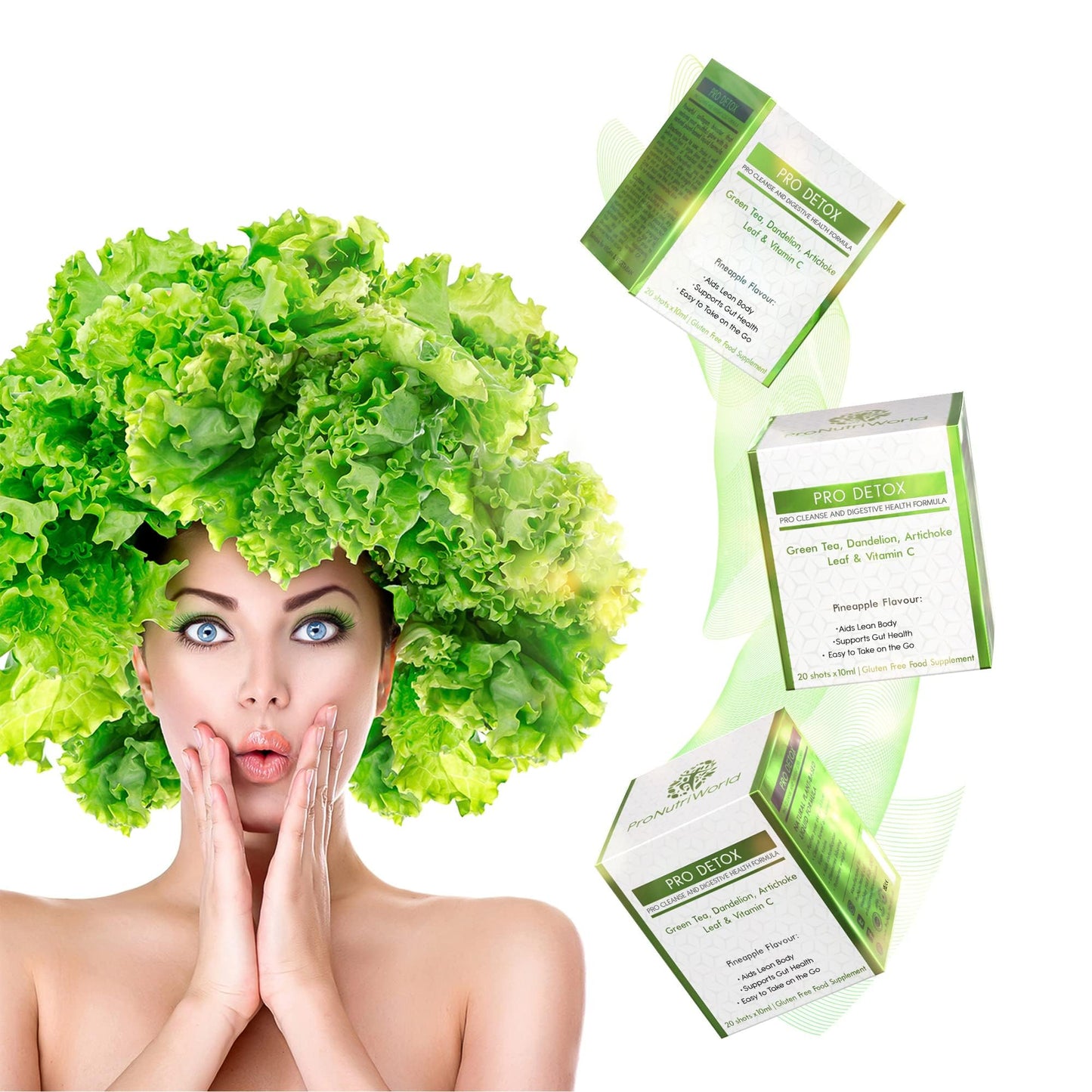 Pro Detox Liver Support - 20-Day Herbal Cleanse with Artichoke, Dandelion, Cichorium & Green Tea - Natural Detox Supplement for Bloating Relief & Liver Health, 20 Shots