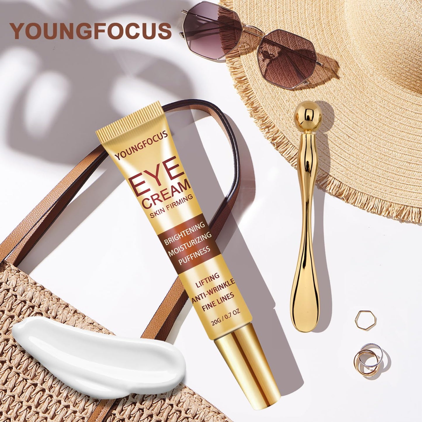 youngfocus Youngfocus Retinol Eye Cream for Dark Circles and Puffiness, Anti Aging Eye Cream with Hyaluronic Acid and Collagen, Smooth Fine Lines and Hydrate Eye Area