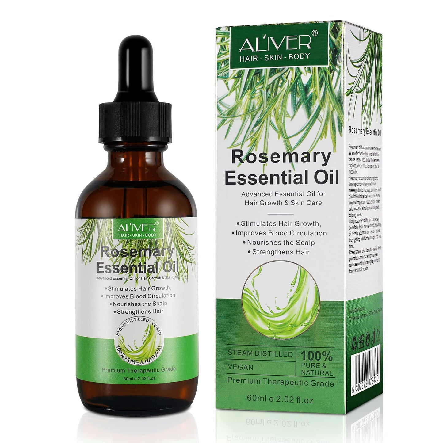 Generic Rosemary Oil for Hair Growth, Rosemary Essential Oil for Hair Growth & Skin Care, Improve Hair Loss and Nourishes Scalp, Rid of Itchy and Dry Scalp, Eyebrow and Eyelash Growth for Men and Women