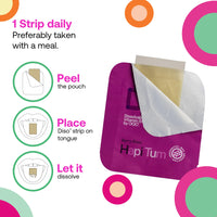 OQO Diso Hapi Tum - Digestive Enzyme Supplements with Probiotics - (Pack of 2) 60 Oral Dissolvable Strips for Gut Health, Vegan, Sugar-Free, Gluten-Free (Berry Blast Flavour)