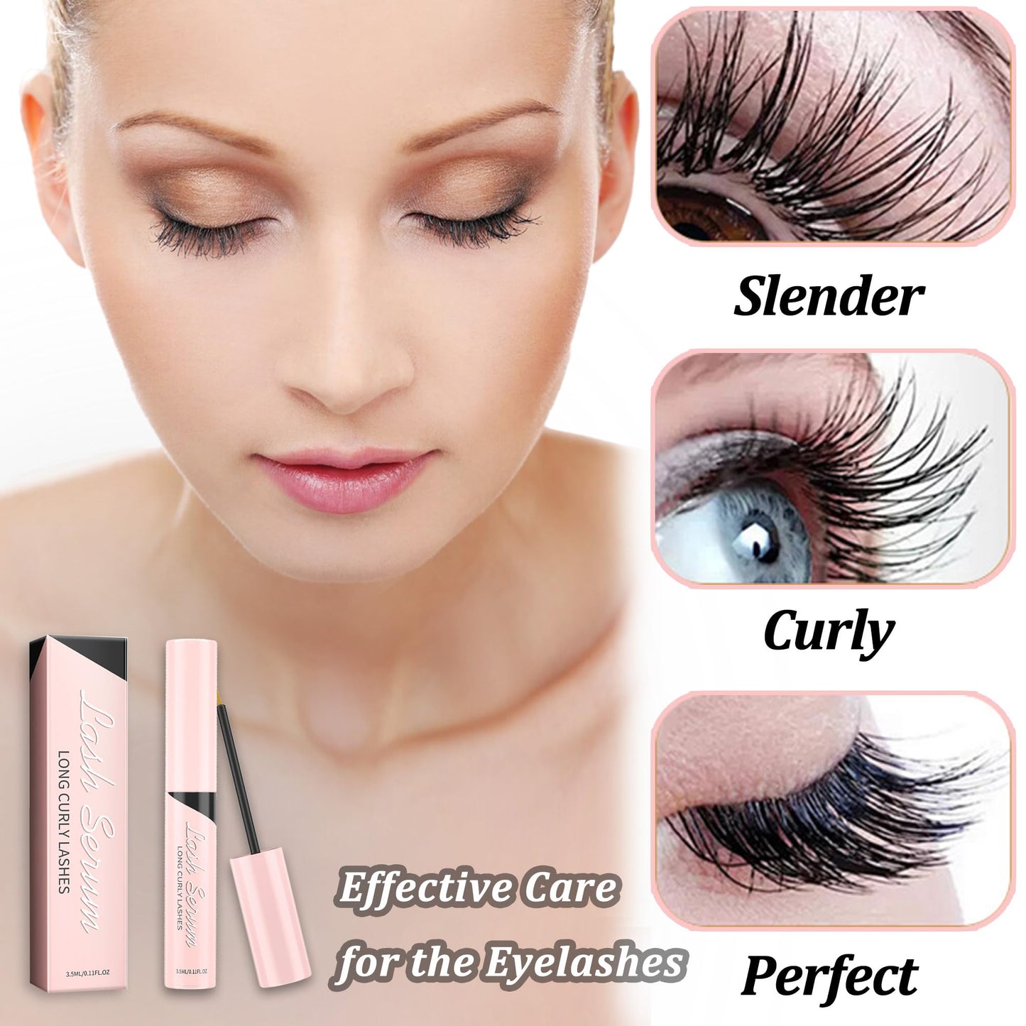 CGBOOM Eyelash Growth Serum Lash Serum Lash Enhancing Serum Boosting Lash Conditioner for Natural Fuller Thicker Longer Looking Eyelashes Healthier Vegan Cruelty-Free (2P PINK)