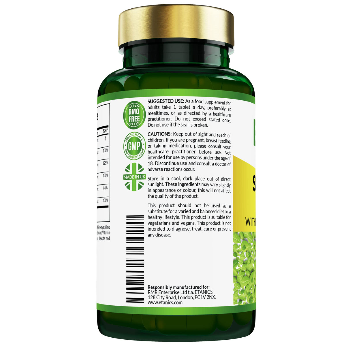 Etanics Skin, Hair & Nails with Biotin & Vitamins A, C & E – 60 Tablets Beauty Supplements with Vitamin C & Biotin for Men and Women – Vegan and Vegetarian – Etanics - Made in the UK