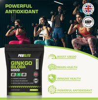 Ginkgo Biloba 6000mg - High Strength Vegan Ginkgo Biloba Leaf Extract 60 Tablets 50:1 Extract � Gluten Free, GMO Free - Made in UK by PROELITE
