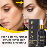 Ammuri Retinol + Supreme Serum 2.5% Vitamin C 20% with Hyaluronic Acid & Vitamin E, Face Serum, for Wrinkles, 5% Niacinamide 3.5% Anti Aging Skin Repair, Supercharged Face Serum
