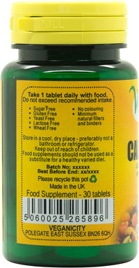Veganicity Calcium Extra : Joint & Bone Health Supplement : 30 Tablets, in a Planet-Friendly 99% Recycled Pot