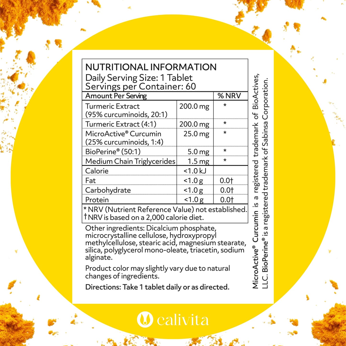 CurcumaPro - Turmeric and Black Pepper Tablets - 4900mg - Advanced Absorption - Turmeric Supplement - with BioPerine & MicroActive Curcumin - Vegan, Gluten-Free, US Made - 60 Day Supply