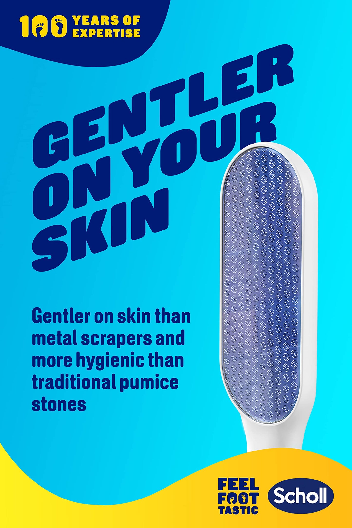 Scholl Nano-Glass Foot File and Callus Remover - Comfortable, Gentle Hard Skin and Callus Removal