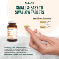 NUTRA C - Vitamin C 1000mg - 30 Tablets - Sustained Release Vegan Tablets - Gluten Free | Orange Flavoured - with Rosehip, Hesperidin & Acerola - Manufactured in a UK MHRA GMP Facility - NUTRAVIT