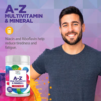 Club Vits A-Z Multivitamin and Minerals 180 Tablets, Vitamins for Men's and Women's, 23 High Strength Vitamins and Minerals Including Iron, Zinc Vitamin C and More (180)