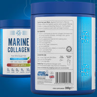 Applied Nutrition Marine Collagen Powder - Hydrolysed Collagen Protein, Healthy Skin, Hair, Nails (Cherry & Apple) (300g - 25 Servings)