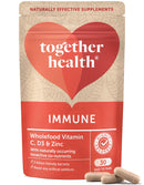 Immune Support Supplement – Together Health – Whole Food Nutrients – Vitamin C, Zinc, Selenium & Live Bacteria – Vegan Friendly – Made in The UK – Pack of 2-60 Vegecaps