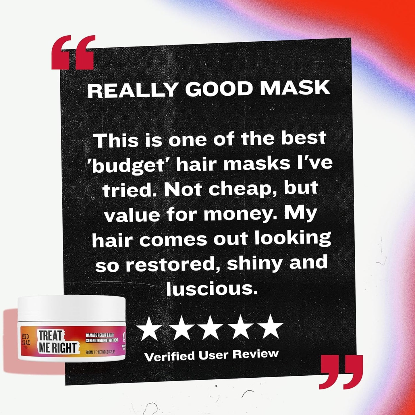 Bed Head by TIGI Treat Me Right Hair Mask, 200ml