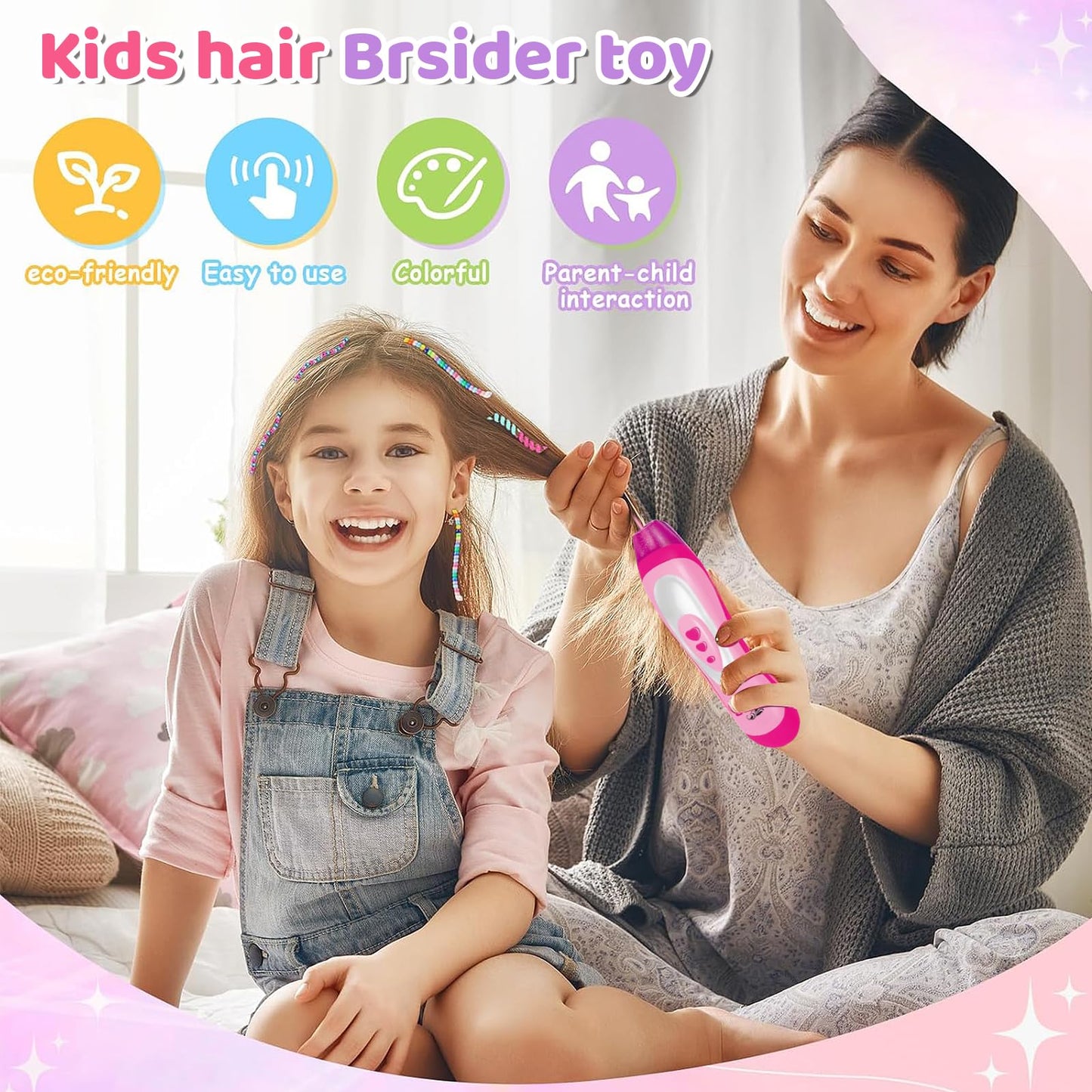 Asheyya Hair Braiding Kit for Girls, Hair Braider for DIY Hair Accessories Beads Age 5-10 Years Old Girls