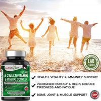 Nutrabytes Vegan Multivitamin and Mineral Complex, 360 Vegan Multivitamin Capsules for Women and Men, 26 Essential Vitamins and Minerals, Natural, 100% Plant Based, Made in UK