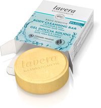 lavera solid shower 2 in 1 basis sensitiv Hydro Feeling - with organic aloe vera and plant keratin - cleans without drying out - 3x more productive than liquid shower gel - natural cosmetics - 50g