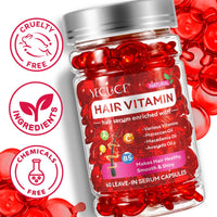 ZyranovaE Hair Vitamin Serum Oil Capsule,Hair Treatment Serum with Vitamins A C E Pro B5 and Argan Macadamia Avocado Oils,No Rinse,and Safe for All Hair,For Men & Women(60PC)