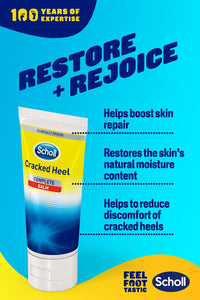 Scholl Cracked Heel Repair Moisturizing Cream Active Repair K+, 60 ml (Pack of 1)