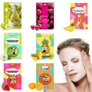 Sheet Mask,7 pc Fruit Extract Masks,Organic Face Mask,Pineapple Face Mask,Moisturizing Facial Mask,Face Facial Mask,Collagen Face Mask,Hydrating,Improve dullness & Brighten,Women/Men for All Skin