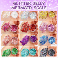 Benaewa 12 Pcs Face Glitter Festival, Colourful Chunky Hair Glitter, Body Paint Glitter Gel for Eye Nail DIY
