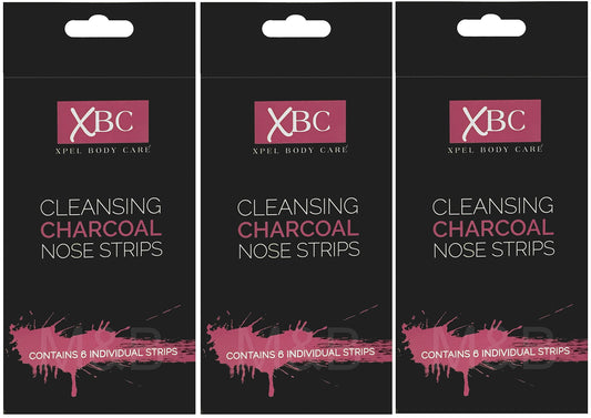 XBC Cleansing Charcoal Nose Strips (3 x 6 Pack) Xpel Blackhead Removal Patches