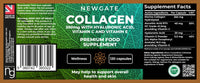 Newgate Labs Marine Collagen 350mg with Hyaluronic Acid, Vitamin C & Vitamin E - 120 High Strength Capsules - GMO Free - Halal - Made in The UK