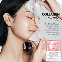 IZBEAUVO Collagen Face Mask, 5PCS Collagen Real Deep Mask, Collagen Mask, Face Sheet Masks, Hydrating Face Mask, Face Masks Beauty, Pore Minimizing, Firming, Elasticity Improvement