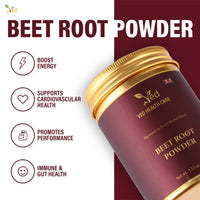 VED Organic Beet Root Powder, Support to Digestive System, Skin and Strengthen Hair,100g