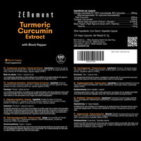 Turmeric 6100mg with Black Pepper | 120 Capsules | Powerful antioxidant, for Joint Health | 100% Natural Ingredients, Non-GMO Ingredients | Zenement