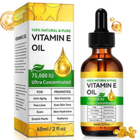 AurolaGlow Pure Vitamin E Oil for Skin & Hair - Natural Bio Oil Scar Treatment, Vitamin E Capsules for Face (2 Fl Oz) - Non GMO, Cold Pressed, Moisturizing & Easy to Absorb