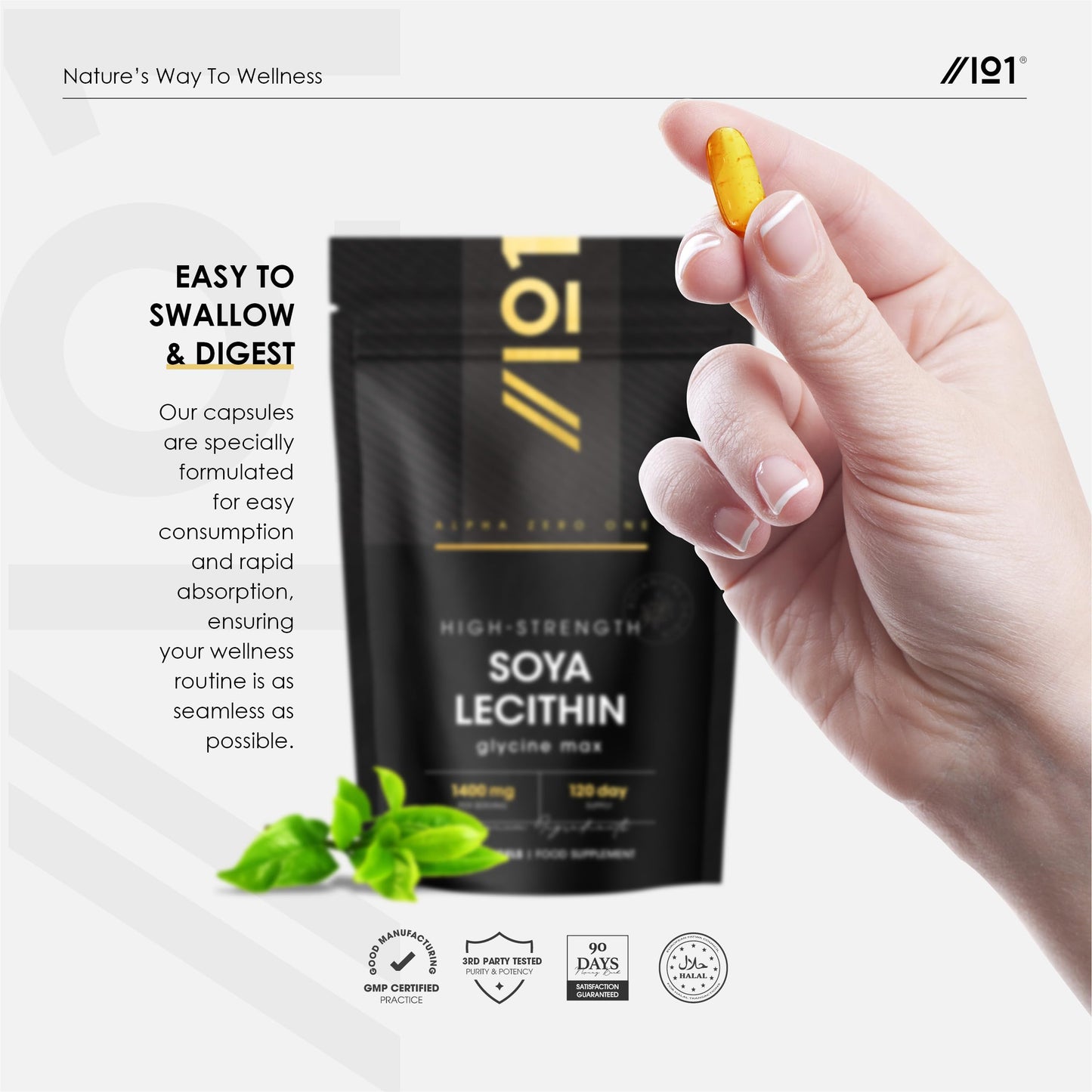 SOYA Lecithin Oil 1400mg - Produced from Naturally Sourced Non-GMO SOYA Beans - Source of Phospholipids - Pure & Potent Glycine Max - 240 Softgels (4 Months Supply) by Alpha01