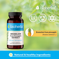 BROMELAIN Capsules - 350 mg High-Potency Digestive Enzyme Support - 100 Count for Enhanced Health and Wellness by BIOHERBA