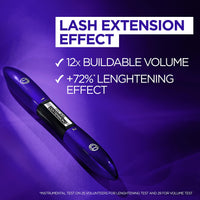 L'Oreal L'Oréal Paris Mascara, Salon Lashes, Extension Effect, Long-lasting, No Clumping or Smudging, Pro XXL Extension, Black