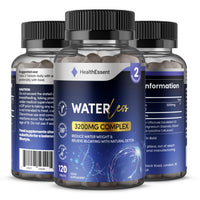 WaterLess 3200mg - Water Retention Tablets for Women & Men - Relieve Bloating and Digestion with Natural Detox - High Strength Dandelion Root - 120 Vegan Tablets by HealthEssent