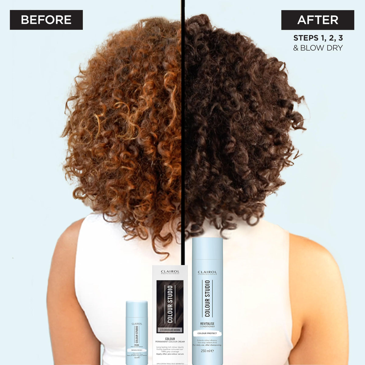 Clairol Colour Studio Permanent Colour Cream | Hair Dye | Long-lasting Rich Tones | 100% Grey Coverage | Dermatologically Tested Vegan Formula | Hair Colouring Kit | Cinnamon Brown 5/74 I 50ml