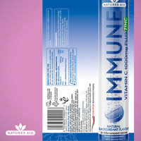 natures aid Immune Effervescent with Zinc & Vitamin C, Natural Blackcurrant Flavour, 20 Tablets, Pack of 1