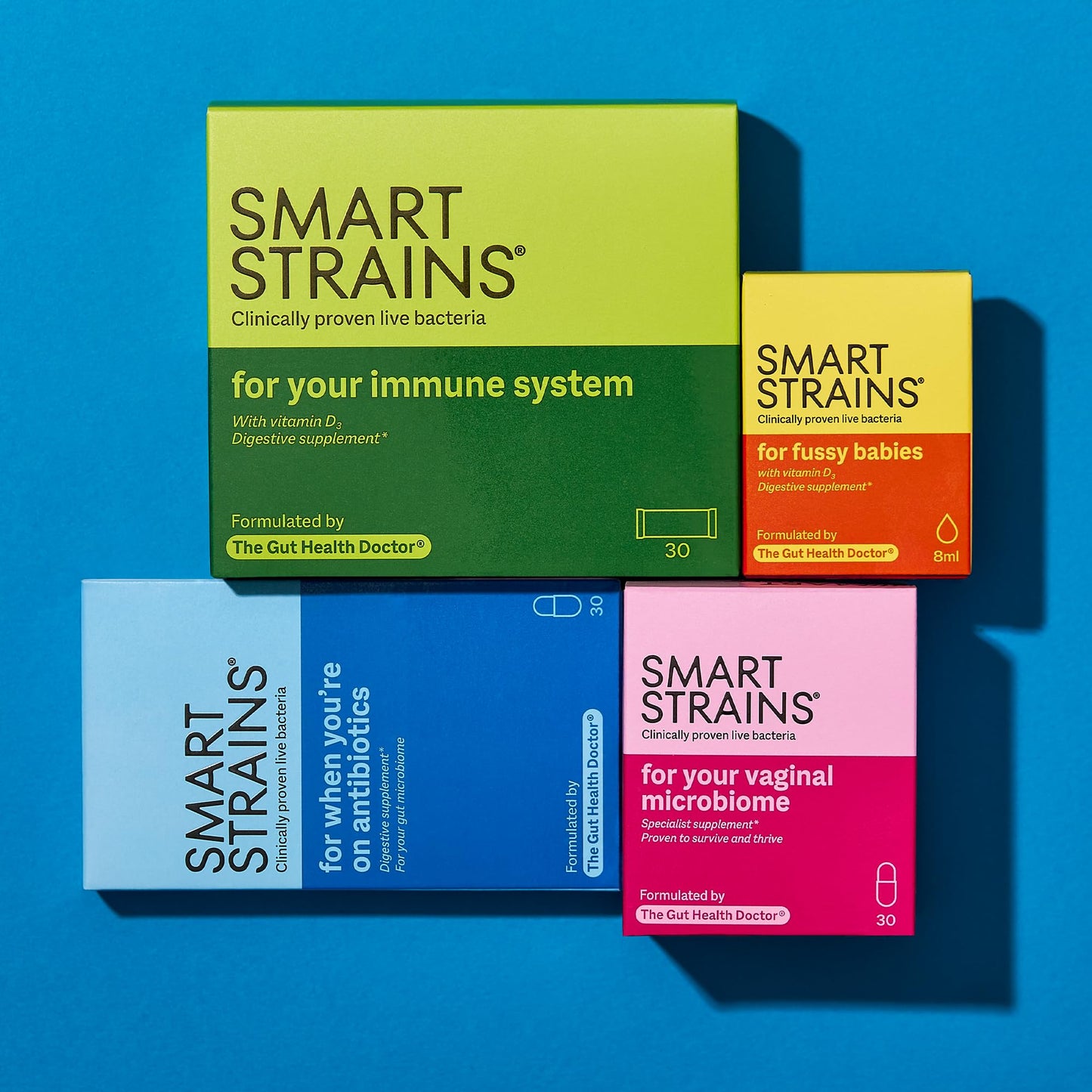 SmartStrains Smart STRAINSยฎ for Antibiotics โ Clinically Proven Live Bacteria for Antibiotic Support โ Formulated by The Gut Health Doctorยฎ PhD in Probiotics | 10 Billion Bacterial Cultures | 30 Oral Capsules