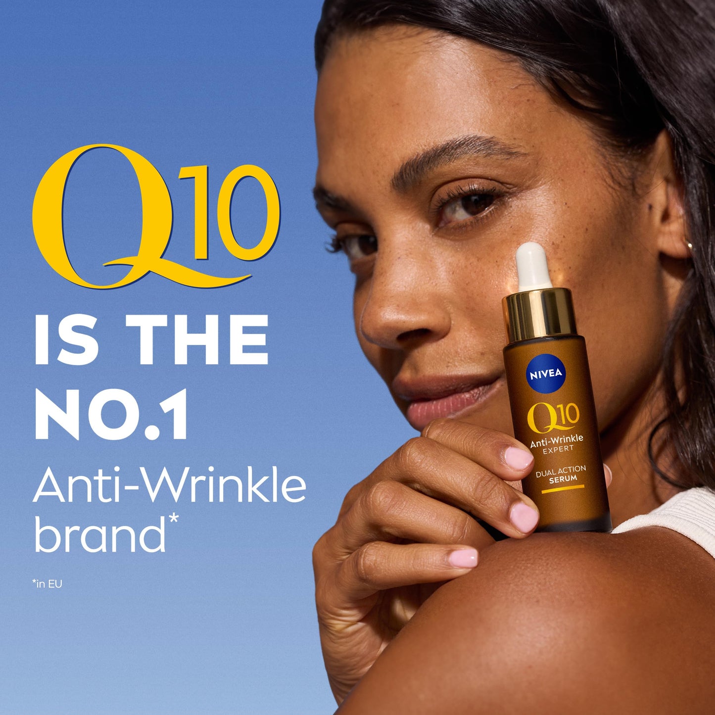 NIVEA Q10 Anti-Wrinkle Expert Dual Action Face Serum (30ml), Anti Ageing Face Serum for Women with Pure Q10, Moisturiser to Visibly Reduce and Prevent Wrinkles