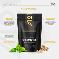ALPHA01 Spermidine Wheat Germ Extract – 600mg per Capsule - 6mg Spermidine High Strength Supplement – 60 Vegan Capsules (2 Months Supply) by Alpha01