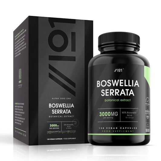 Boswellia Serrata Extract 3000mg - 65% Boswellic Acid (150mg per Capsule) - Indian Frankincense - 120 Vegan Capsules (4 Months Supply)
