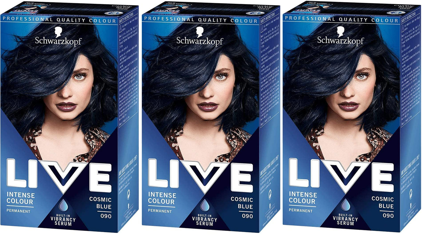 Schwarzkopf Live XXL Colour, Cosmic Blue Number 90 - Pack of 3 by Schwarzkopf & Henkel