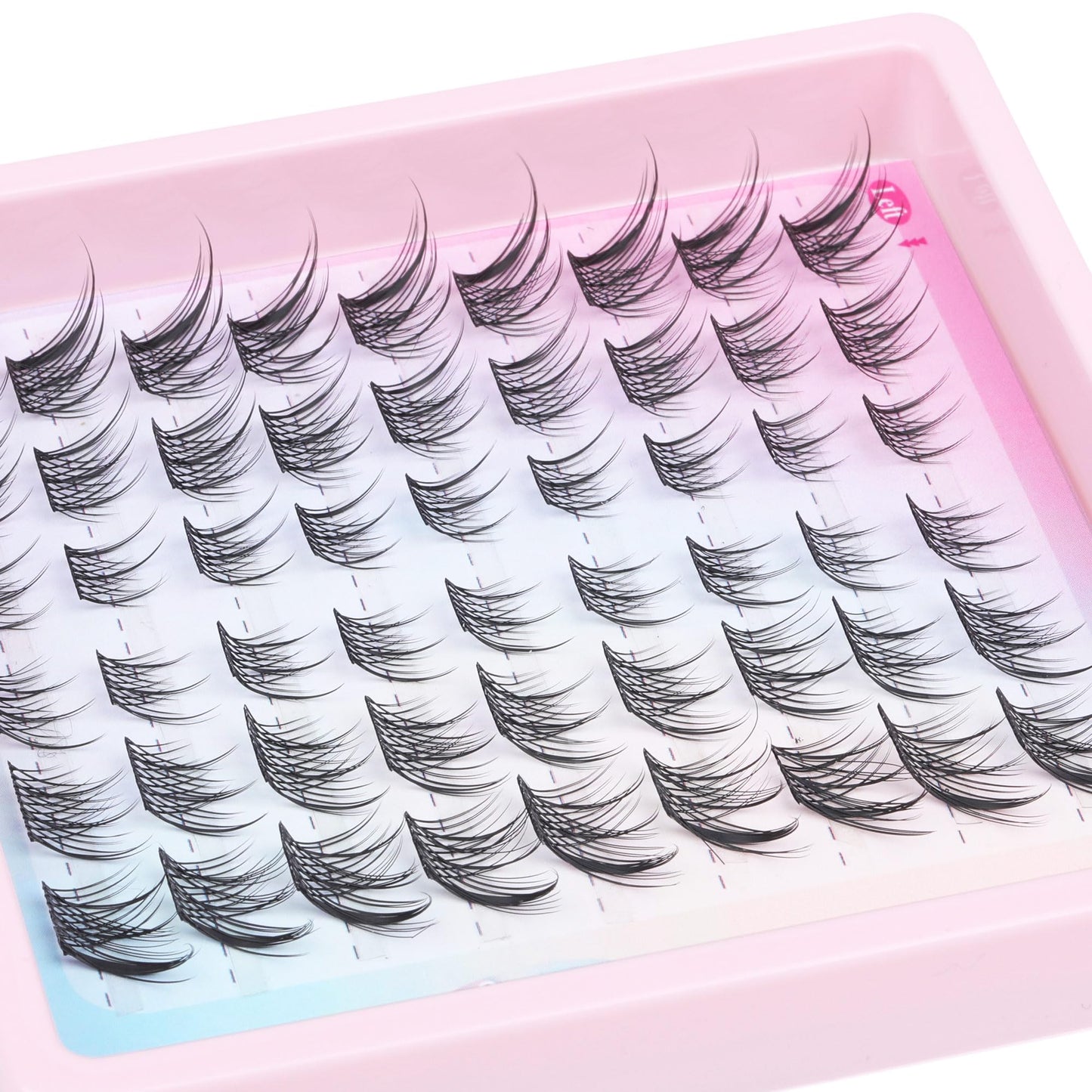 Cat Eye Cluster Lashes Natural Individual Eyelashes 14mm Fox Eye Lash Clusters CC Curl Left Right Wispy Eyelash Clusters Russian False Lashes Individual Cluster by TOOCHUNAG