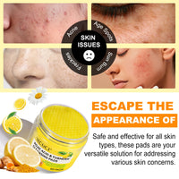 Kojic Acid Cleansing Pads,Kojic Acid and Turmeric Cleansing Pads for Face & Body,Helps Balance Skin Oil And Water, Gentle & Non-Irritating,Natural Ingredients,All Skin Types(50Pads)