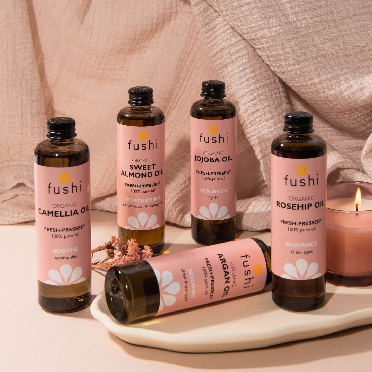 Fushi Organic Jojoba Oil 100 ml | Fresh-Pressed| Rich in Vitamin E | Best for Skin Cleansing, Dry Skin & Dry Hair | Hypoallergenic Oil | Ethical & Vegan Society Approved | Manufactured in the UK